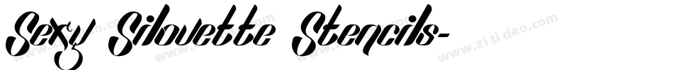 Sexy Silouette Stencils字体转换